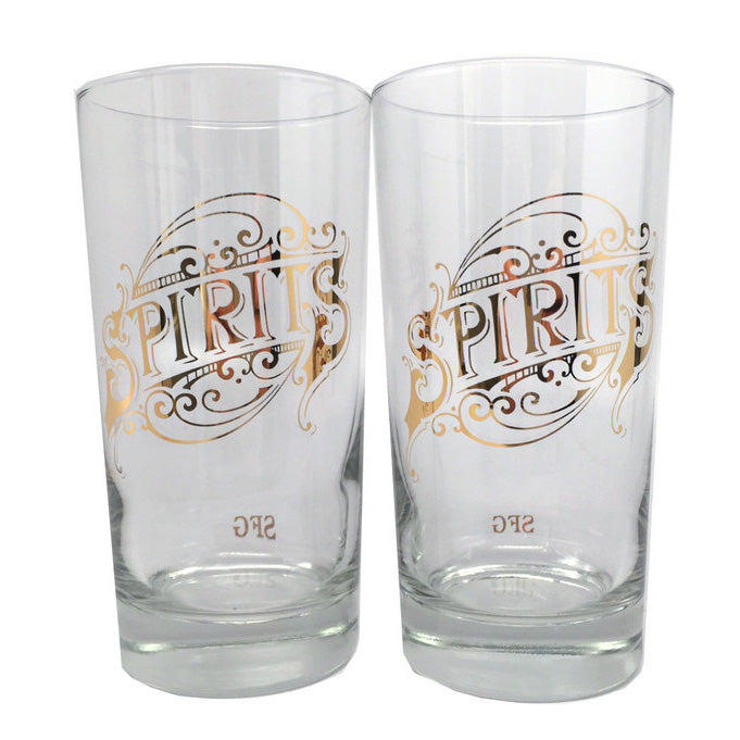 Spirits 12-Ounce Dueling Drinking Glasses - Set of 2- Spitfire Girl SFG