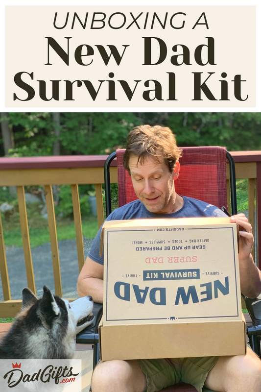 Unboxing a New Dad Survival Kit