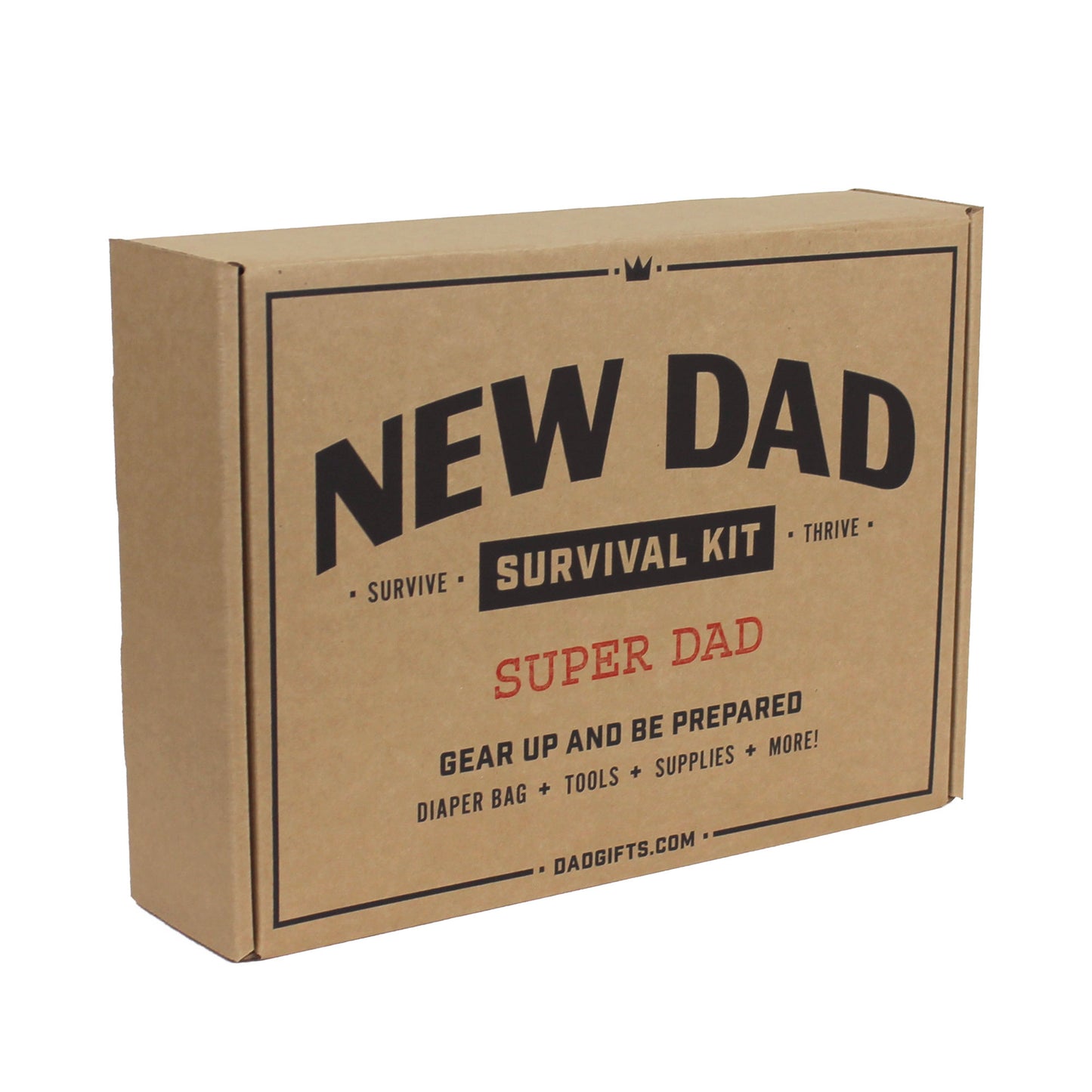 Super Dad New Dad Survival Kit View of Gift Box