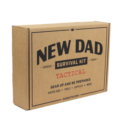 Tactical New Dad Survival Kit View of Gift Box