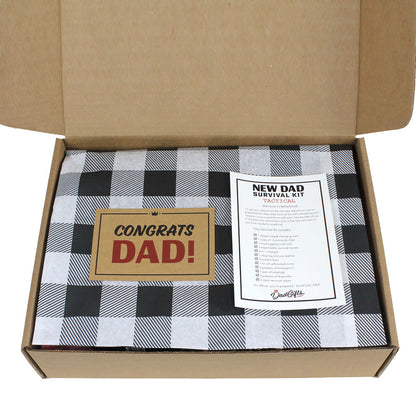 Tactical New Dad Survival Kit View Inside Gift Box