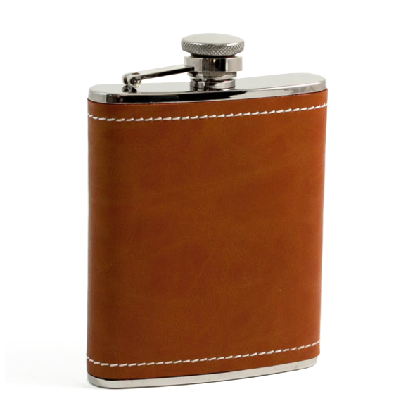 Leather Flask Front View