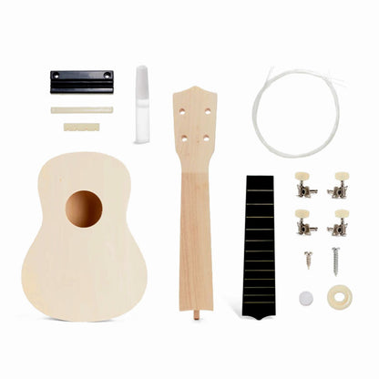 Make Your Own Ukulele Kit View of all components