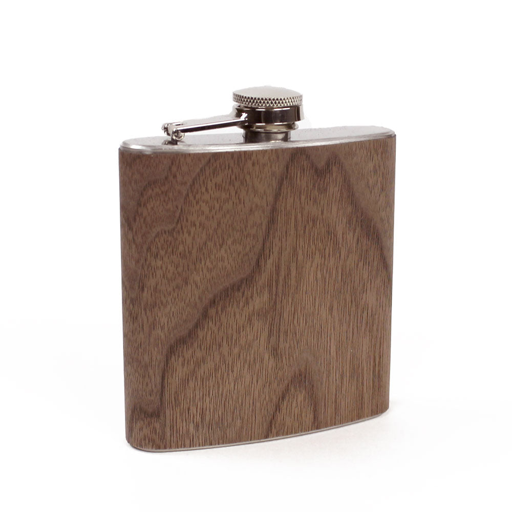 Wooden flask front view